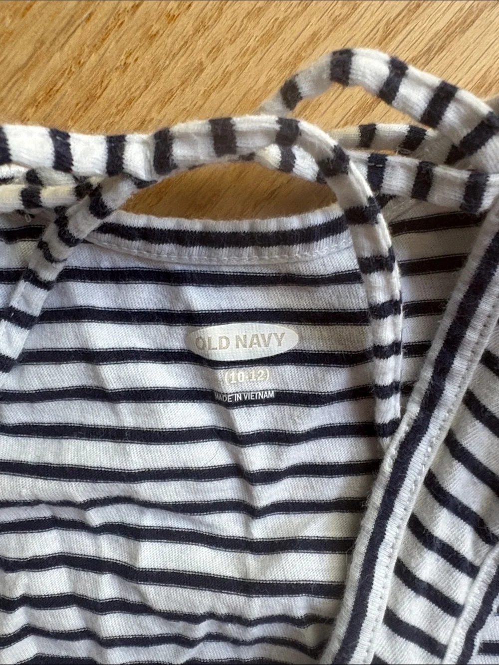 Old Navy Navy and White Striped Girls' Romper